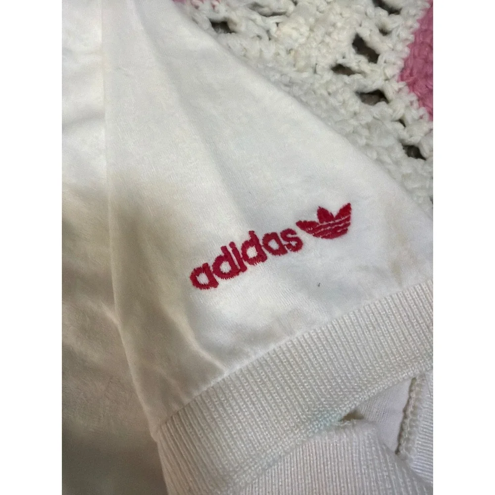 Adidas Vintage 80s Ivan Lendl Argyle Polo | White Red | Trefoil Tennis Shirt